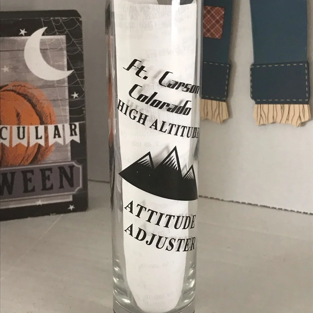 NWOT - Souvenier Shot Glass Problem Solver